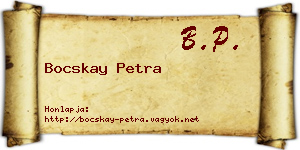 Bocskay Petra névjegykártya
